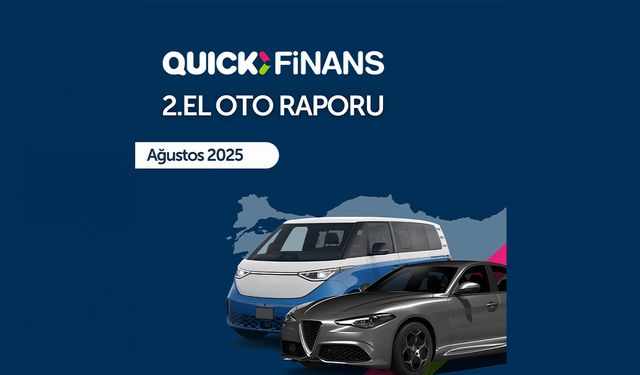 Quick Finans, 2. El Oto Raporu’nun Ağustos ayına ait verileri paylaştı