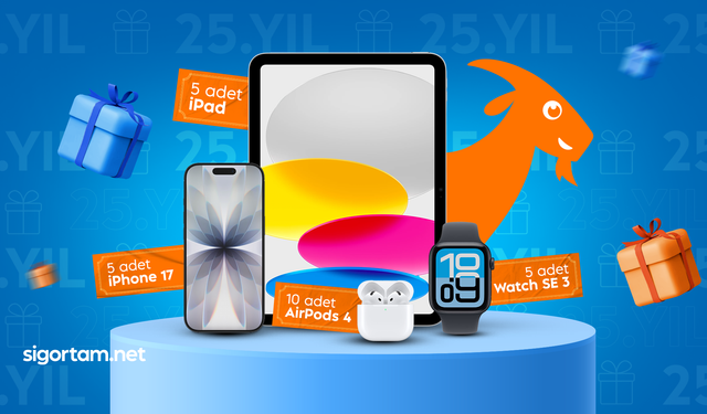Sigortam.net’ten 25 Apple ürünü hediye