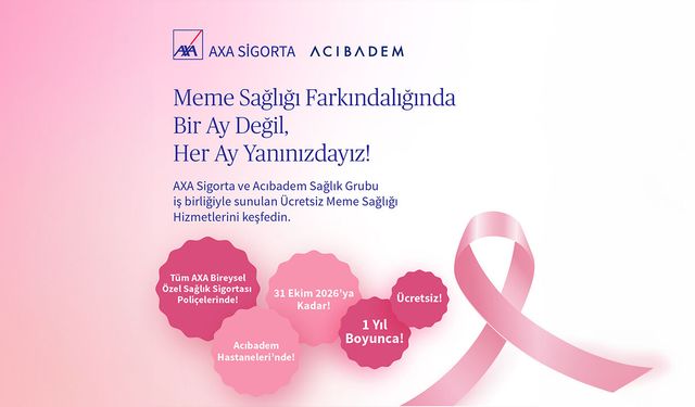 AXA Sigorta ve Acıbadem Sağlık Grubu'ndan Türkiye'de bir ilk!