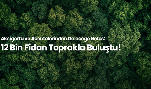 Aksigorta ve acentelerinden doğaya katkı: 12.631 fidanlık hatıra ormanı
